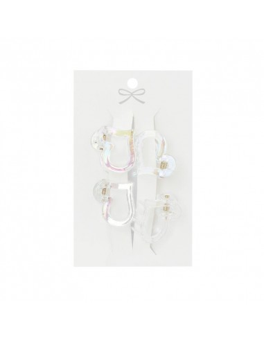 Broches Set x 4 Heart Crystal