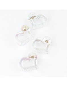 Broches Set x 4 Heart Crystal