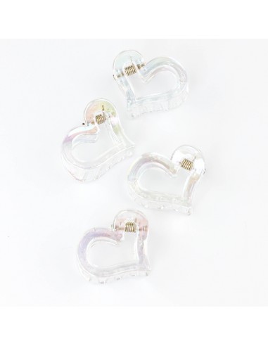 Broches Set x 4 Heart Crystal