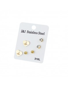 Mini Acero Heart Gold (J7628/J7627)