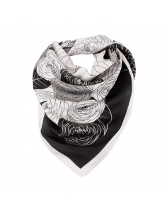Pañuelo Garden Rose B&W (70x70)