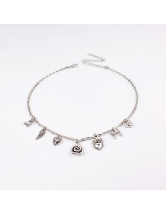 Collar Multi Charm Rose