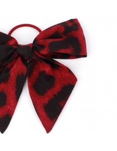 Moño Leopard Red