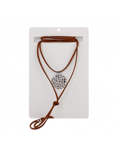 Collar Hammered Silver Circle