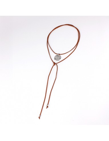 Collar Hammered Silver Circle