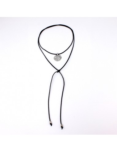 Collar Hammered Silver Circle