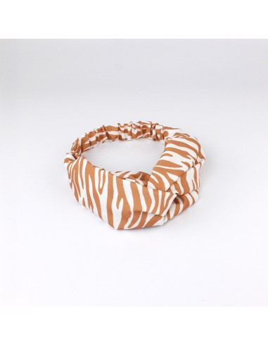 Turbante Line Print Camel