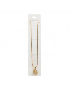 Collar Acero Drops Spiral Gold