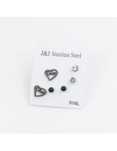 Mini Acero Heart Black (J7666)