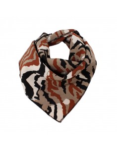 Pañuelo Zebra Brown 70x70