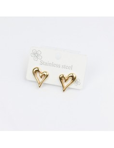 Aro Acero Heart Gold