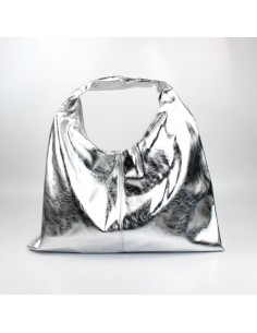 Bolso Shopper Silver & Black