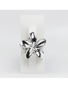 Broche Flor Hawaiana Silver XL