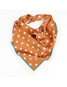 Pañuelo Dots Brown (70x70)