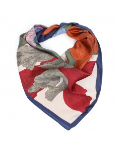 Pañuelo Flower Forest Blue (70x70)