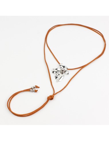 Collar Silver Flower Trendy