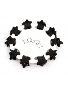 Mini Broches Set x 10u Stars Black