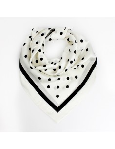 Pañuelo Dots White Sand  (70x70)