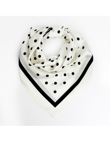 Pañuelo Dots White Sand  (70x70)