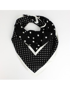 Pañuelo Polka Dots Black (70x70)
