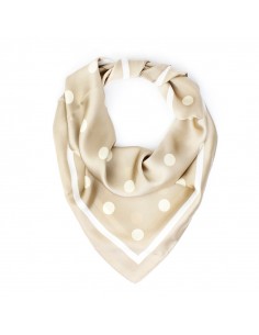 Pañuelo Big Dots Camel (70x70)