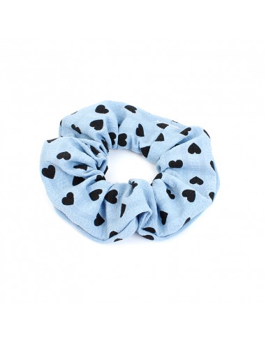 Scrunchie Mini Heart Baby Blue