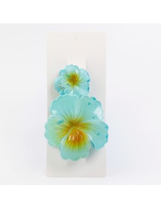 Broche Set x2 Flor Hibiscus