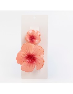 Broche Set x2 Flor Hibiscus