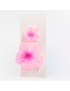 Broche Set x2 Flor Hibiscus
