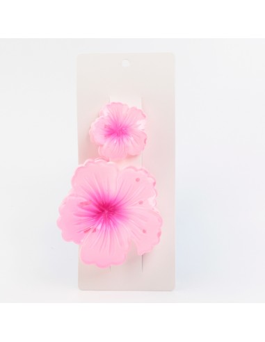 Broche Set x2 Flor Hibiscus