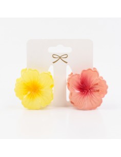 Broche Set x2 Mini Hibiscus