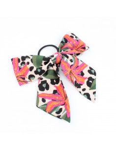 Moño Floral Print Pink