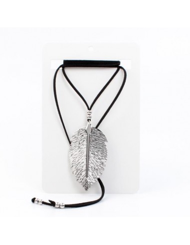 Collar de Gamuza Silver Leaf