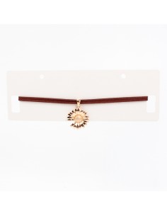 Choker de Gamuza Golden Sunflower