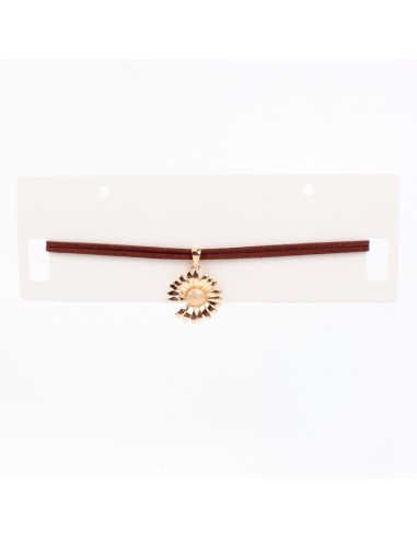 Choker de Gamuza Golden Sunflower