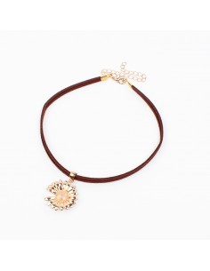 Choker de Gamuza Golden Sunflower