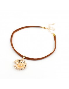 Choker de Gamuza Golden Sunflower