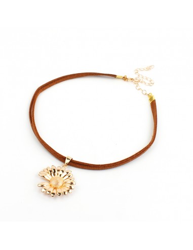 Choker de Gamuza Golden Sunflower