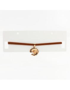 Choker de Gamuza Golden Sunflower