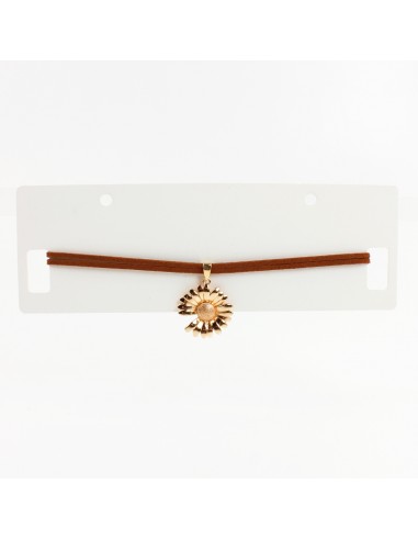 Choker de Gamuza Golden Sunflower