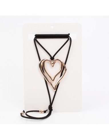 Collar de Gamuza Doble Heart