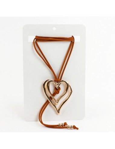 Collar de Gamuza Doble Heart