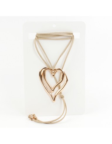 Collar de Gamuza Doble Heart