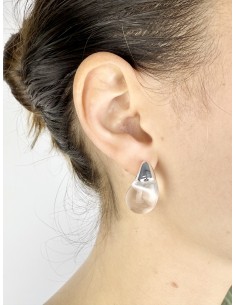 Aro Chunky Crystal Drop Silver