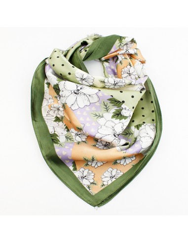 Pañuelo Dots Flower  (70x70)