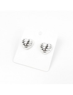 Aro Heart Striped Silver