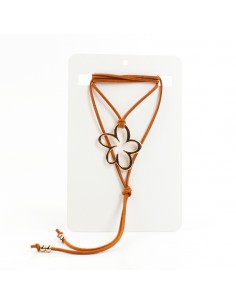 Collar de Gamuza Gold  Flower