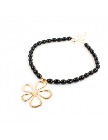 Collar Flexible Gold Flower