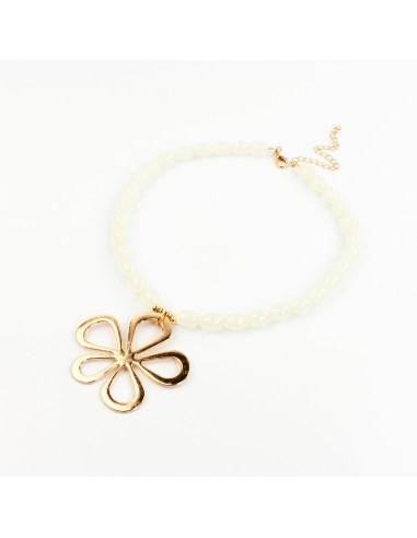 Collar Flexible Gold Flower