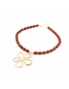 Collar Flexible Gold Flower
